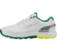PUMA Men's ALPHACAT Nitro Golf Shoe, White-Archive Green-Yellow Burst, 11 UK