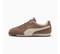 PUMA Arizona Suede Sneakers, Flat Bronze/Alpine Snow/Gold, size 12