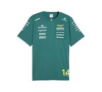 PUMA Aston Martin F1 Men's 2026 Fernando Alonso Team Tshirt - Green - S