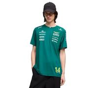 Puma Men's T-shirt Aston Martin F1 Fernando Alonso 2026 Replica - Green - S