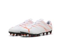 PUMA ATTACANTO FG/AG JR Soccer Shoe, White-Glowing RED, 4 UK