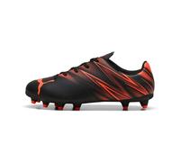 PUMA ATTACANTO FG/AG JR Soccer Shoe, Black-Glowing RED, 11 UK