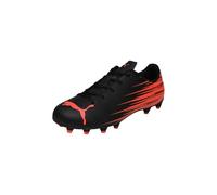 PUMA ATTACANTO II FG/AG JR Soccer Shoe, Black-Glowing RED, 3.5 UK