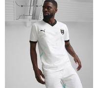 PUMA Austria 2024 Men's Away Football Jersey, White/Electric Peppermint, size Medium