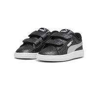 PUMA Baby Girls Smash 3.0 Glitz Glam V INF Sneaker, Black Silver White, 3 UK Child
