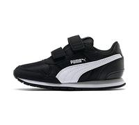 PUMA Boy's Baby-Girl's St Runner Hook and Loop Sneaker, Black White-Gray Violet, 6 UK Child