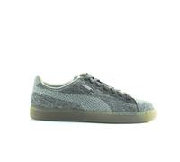 Puma Basket Knit Metallic Silver Textile Mens Lace Up Trainers 363087 01 - Size UK 3