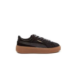 PUMA Basket Platform Vs WNS 366721-03 Women's Shoes Black Low Top, Black Gold, 4 UK