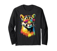 Puma Big Cat Mountain Lion Cougars Pumas Panther Cute Cougar Long Sleeve T-Shirt