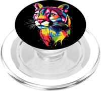 Puma Big Cat Mountain Lion Cougars Pumas Panther Cute Cougar PopSockets PopGrip for MagSafe