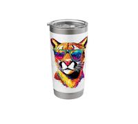 Puma Big Cat Mountain Lion Cougars Pumas Panther Cute Cougar Stainless Steel Insulated Tumbler
