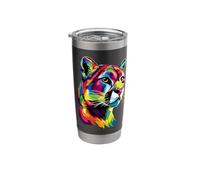 Puma Big Cat Mountain Lion Cougars Pumas Panther Cute Cougar Stainless Steel Insulated Tumbler