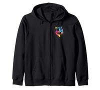 Puma Big Cat Mountain Lion Cougars Pumas Panther Cute Cougar Zip Hoodie