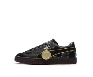 PUMA Black/Brown Junior Suede 4 One Piece Sneakers, Black, 5 UK
