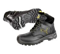 PUMA Borneo Safety Boots Size 43 Black/Yellow Rubber Sole 630411-43