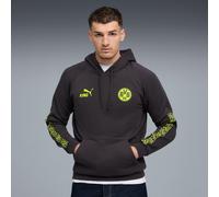 PUMA Borussia Dortmund King Hoodie Men, Flat Dark Grey/Yellow Alert, size 2XL