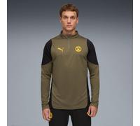 PUMA Borussia Dortmund Training Quarter-Zip Top Shirt Men, Loden Green/Black, size 2XL