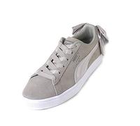 PUMA Bow Lace Up Grey Suede Leather Womens Trainers 367317 08