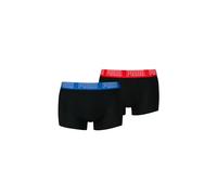PUMA Boxer Trunk Boxershorts Men Herren Everyday Unterhose Pant Unterwäsche 2er Pack, Farbe:Black/Blue/Red, Bekleidungsgröße:XL