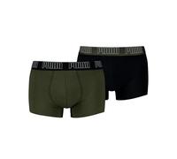 PUMA Boxer Trunk Boxershorts Men Herren Everyday Unterhose Pant Unterwäsche 2er Pack, Farbe:Forest Night, Bekleidungsgröße:S Maroon