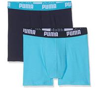 Puma Boy's Basic Boxer 2p Shorts, (Bright Blue 789), 7-8 Years (Size: 128) (Pack of 2)