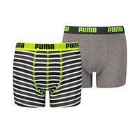 PUMA Boys Boxer, Fluo Yellow/Grey, 134-140 (Pack of 2)