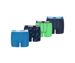 Puma Boys Boxer Shorts, 4 Pack - Basic Boxer AOP - ECOM, Cotton Stretch G...