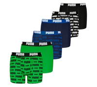 Puma Boys Boxer Shorts, 6 Pack - Everyday Logo Print Boxers ECOM 6P, Cott...