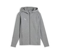 Puma Boys Boy's Juniors TeamFINAL Casuals Hooded Jacket in Grey Cotton - Size 7-8Y