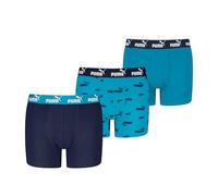 PUMA Boy's Elements Boxer, Navy/Blue, 146/152 (Pack of 3)