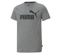 PUMA Boy's Ess Logo Tee B Tee, Medium Gray Heather, 9-10 Years