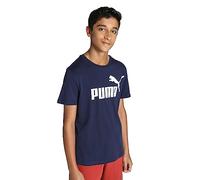PUMA Boy's Ess Logo Tee B Tee, Peacoat, 7 Years