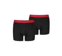 PUMA Boys Everyday Basic Boxers 2 Pack Red/Black Organic Cotton 10-16 Yrs