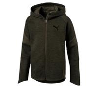 Puma Boys Evostripe Hoodie Colour: Khaki, Size: 13-14 years