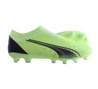 Puma Childrens Unisex Ultra Match LL FG/AG Kids Green Football Boots - Yellow - Size UK 10 Kids