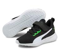 PUMA Unisex Kid's Flyer Runner V Ps Running Shoes, Green Flash White Black, 34.5 EU