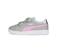 PUMA Boy's Girl's Smash V2 Glitz Glam V PS Sneaker, Silver-Lilac Chiffon White, 11 UK Child
