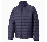 Puma Boys Girls teamLIGA Light Jacket Coat Winter Padded Junior Navy 5-14