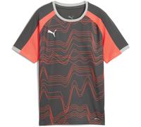 Puma Boys Individualliga Graphic Jersey Jr T-Shirt Unisex Kids in SGry-Wht-GlwRd - Grey - Size 5-6Y