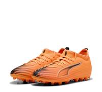 Puma Boys Kids Ultra 6 Match Mg Firm Ground Football Boots in HtFr-Blk-GlwRd - Red - Size UK 3.5