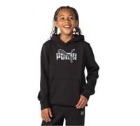 PUMA Boys Logo Hoodie Junior Long Sleeve Cotton Black Graphic 13 Years