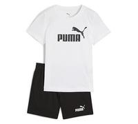 Puma Boys Logo T-Shirt and Shorts Set, White, Size 2-3 Years White