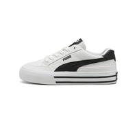 Puma Boy's Shoes Kids Court Classic Vulc Hook and Loop Sneaker, White Black, 7 US Unisex Toddler, 6 UK Child