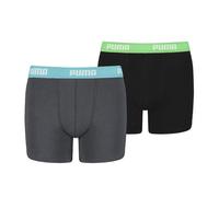 PUMA Boy's Underwear-Boxer Shorts-Basic (2-Pack), India Ink/Turquoise, 146-152 (Pack of 2)