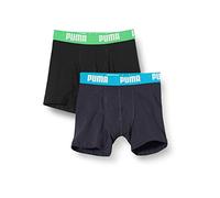 Puma Boys Sports Boxers (Pack of 2) - India Ink/Turquoise, 13-14 Yrs