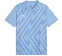 Puma Boys Teamglory Jersey Jr T-Shirt Unisex Kids in TmLBl-Wht-ClrS - Blue - Size 7-8Y