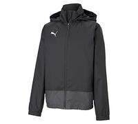 PUMA Boys, teamGOAL 23 Training Rain Jack Regenjacke, Black-Asphalt, 164