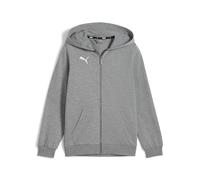 PUMA Boys Teamgoal Casuals Hooded Jacket Sweat, Medium Gray Heather-puma White, 152 EU