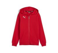 PUMA Boys Teamgoal Casuals Hooded Jacket Sweat, Puma Red-puma White, 140 EU