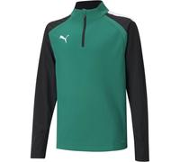 Puma Boys Teamliga quarter Zip Top Juniors in Green - Size 9-10Y